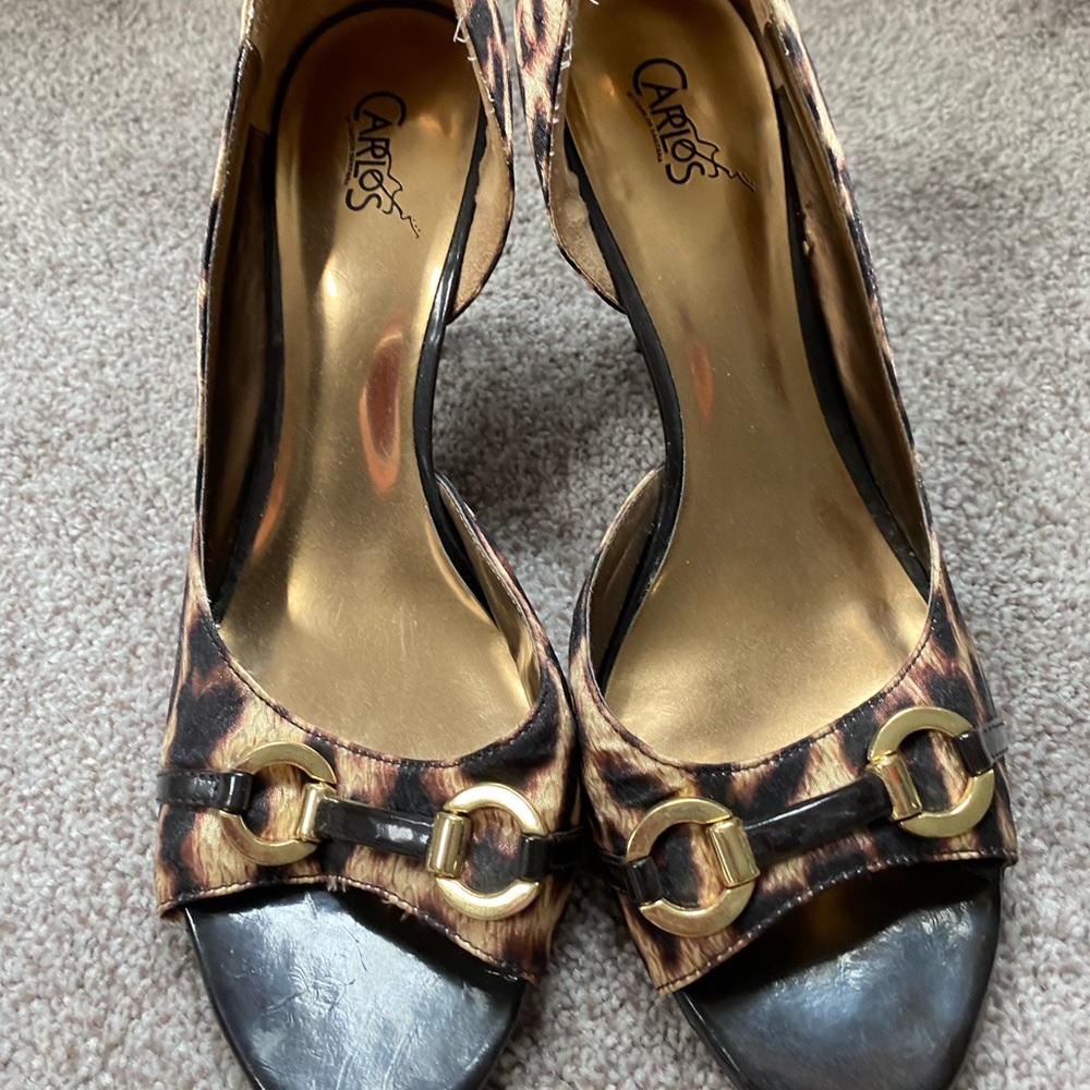 Animal print heel